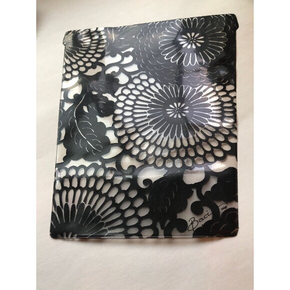 Vintage Baci Milano Abstract Collapsible Vase Black & Clear With Original Bag - Picture 2 of 7